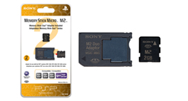 2GB Memory Stick Micro™ M2™ (includes M2 Duo adaptor) 2GB Memory Stick Micro™ M2™ (includes M2 Duo adaptor)